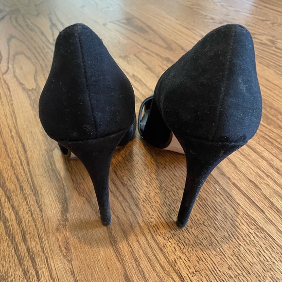 Zara black suede heels size 9 - Picture 2 of 5